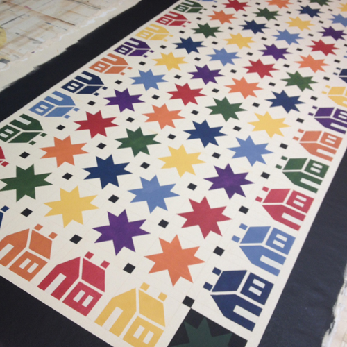 House n Star Floorcloth